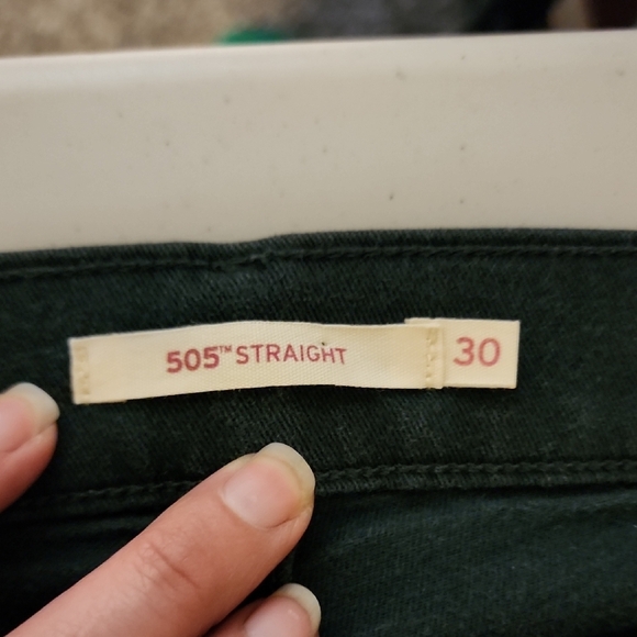 Levi's Green Straight-Leg Jeans Classic Style - Picture 2 of 6